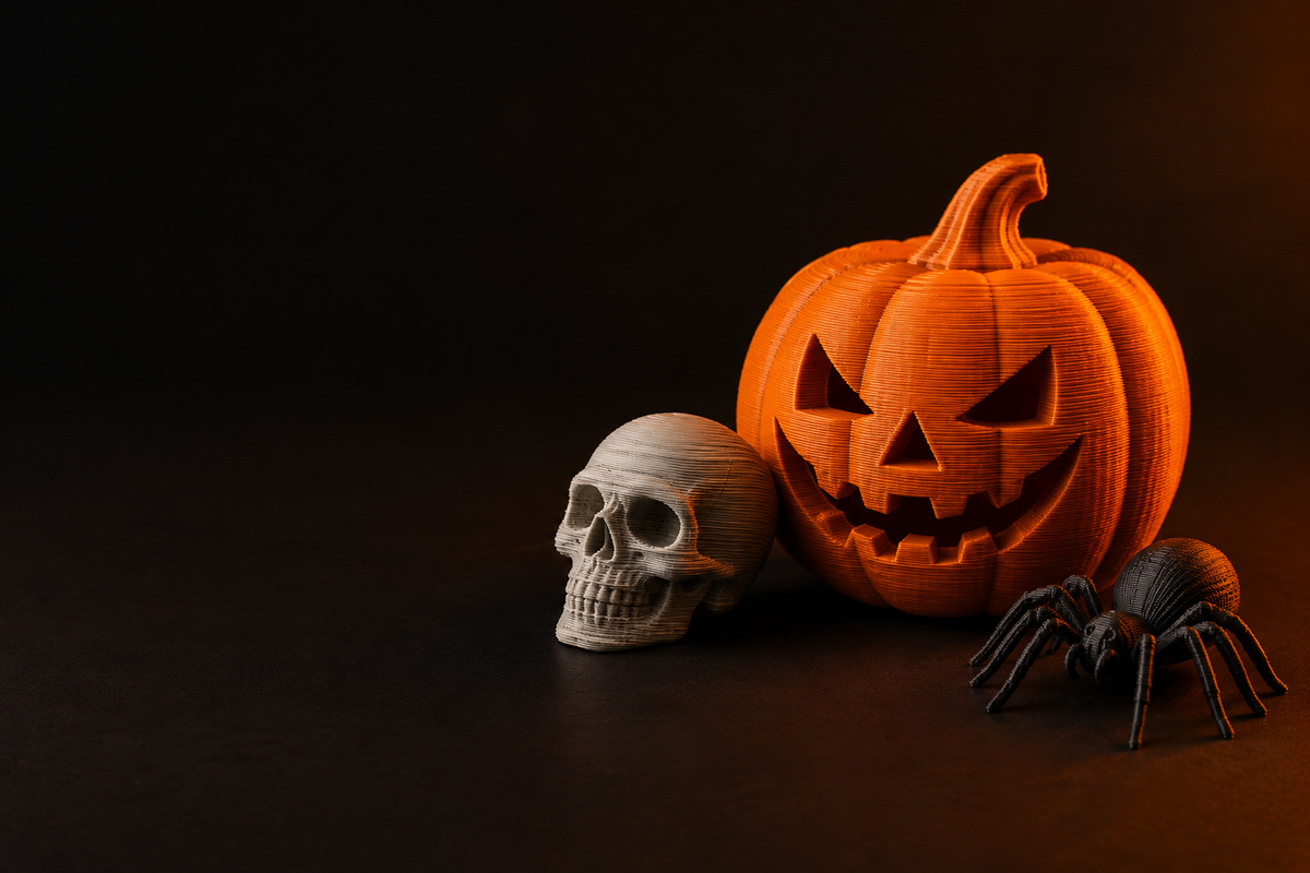Bannière Halloween 3D minimaliste